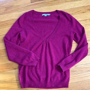Boden cashmere deep V-neck sweater